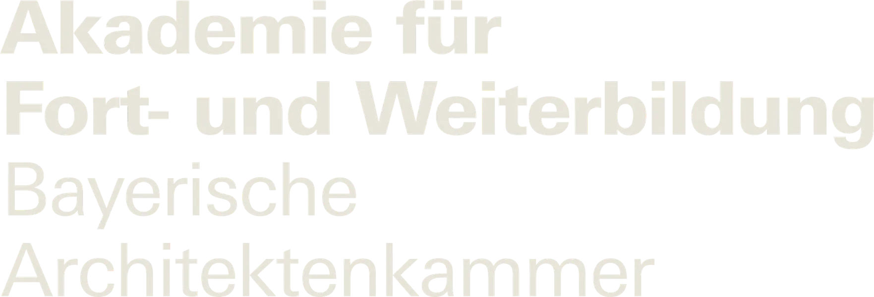 Akademie für Fort- und Weiterbildung der Bayerischen Architektenkammer